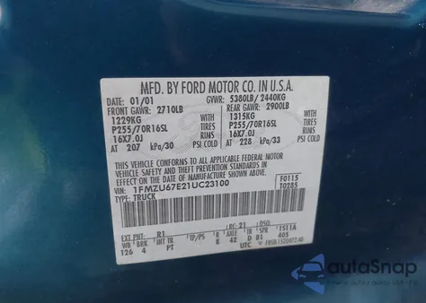 2001 Ford Explorer Sport Trac z USA, uszkodzony, nr VIN 1FMZU67E21UC23100